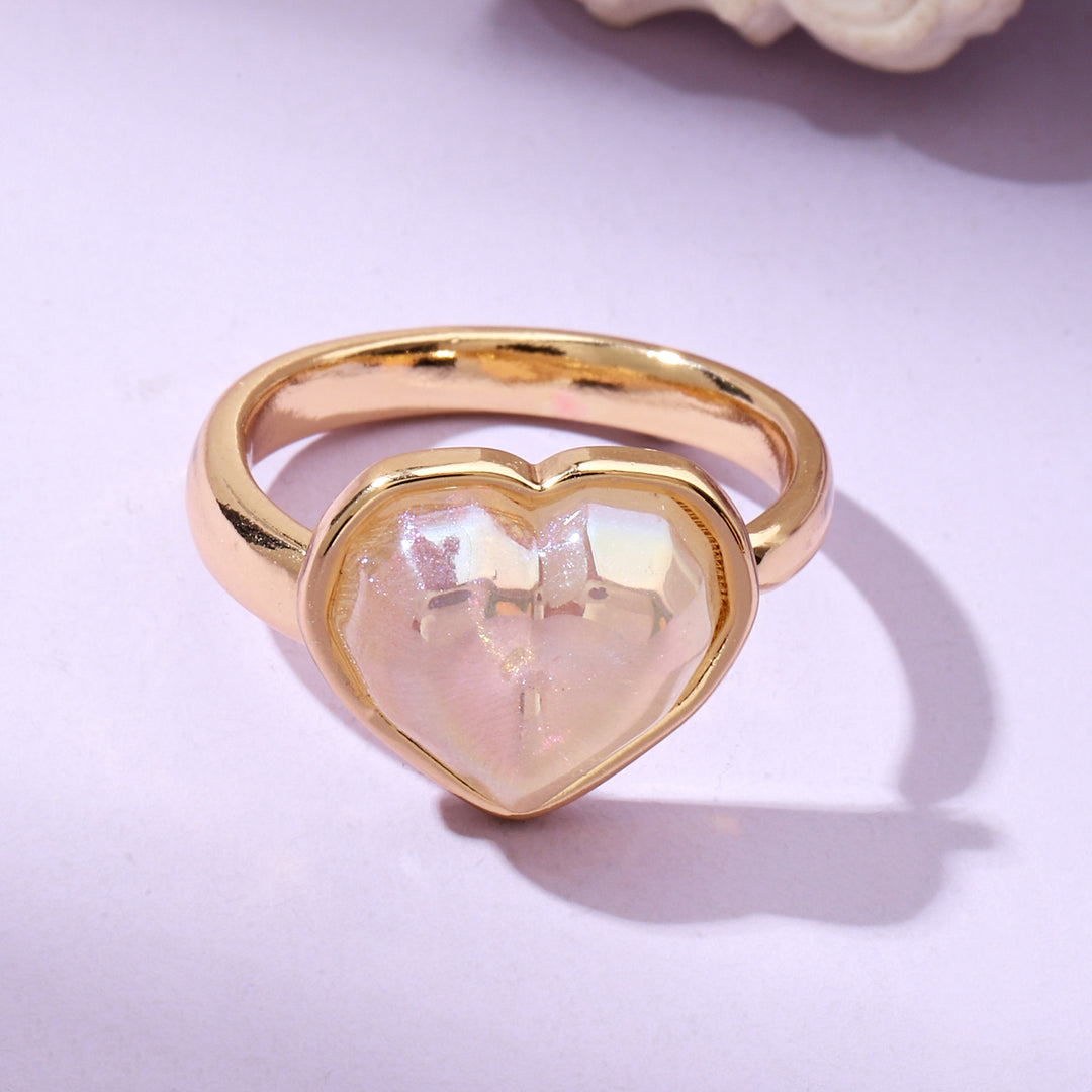 Dainty Heart Gold Ring | Salty