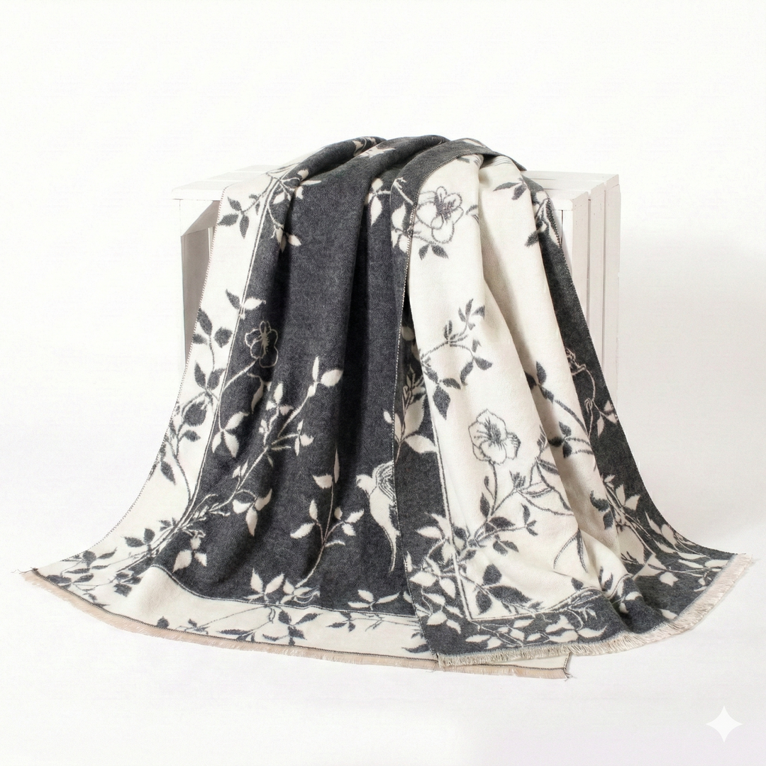 Winter Vine Reversible Shawl