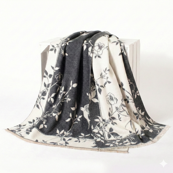 Winter Vine Reversible Shawl