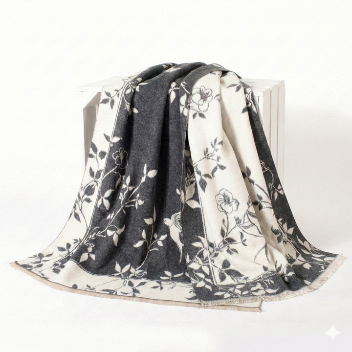 Winter Vine Reversible Shawl