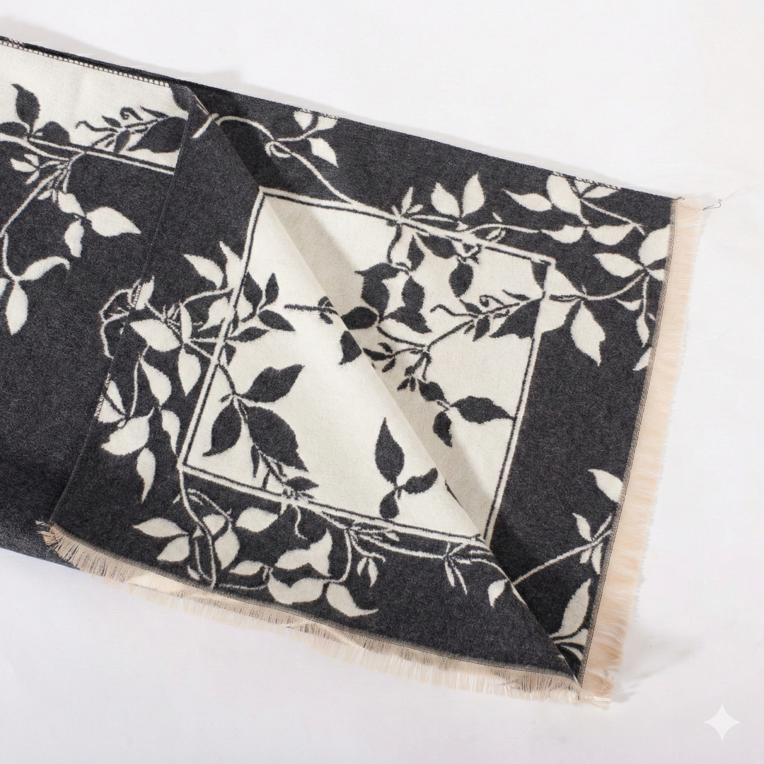Winter Vine Reversible Shawl