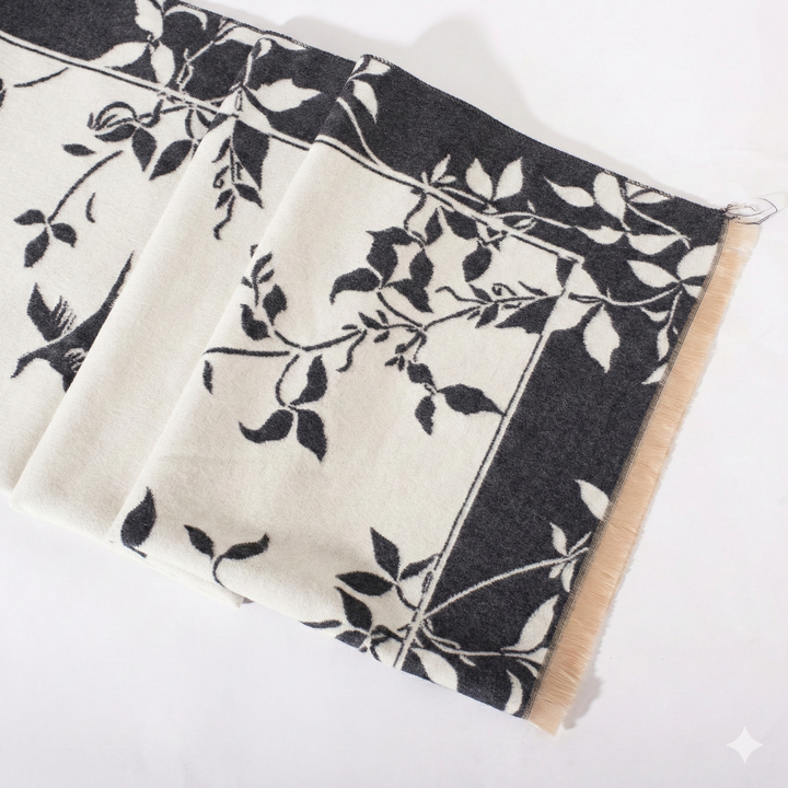 Winter Vine Reversible Shawl
