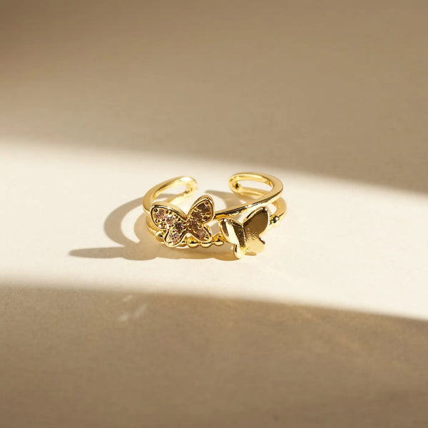 Dazzling Diva Butterfly Ring