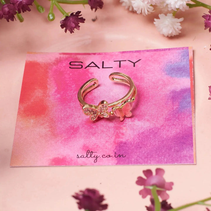 Dazzling Diva Butterfly Ring - Salty Accessories