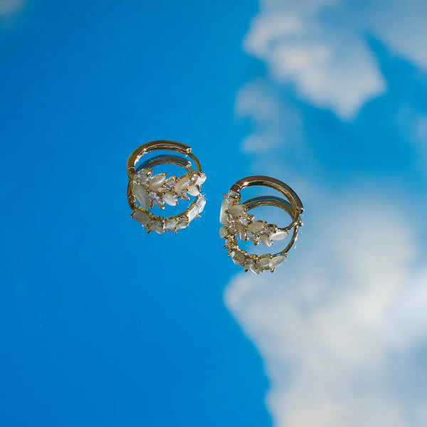 Dazzling Dewdrops Hoop Earrings