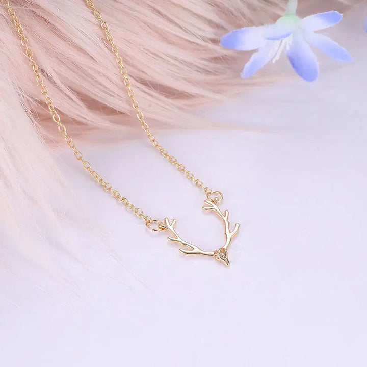 Deer Charm Necklace Gold - Salty Accessories
