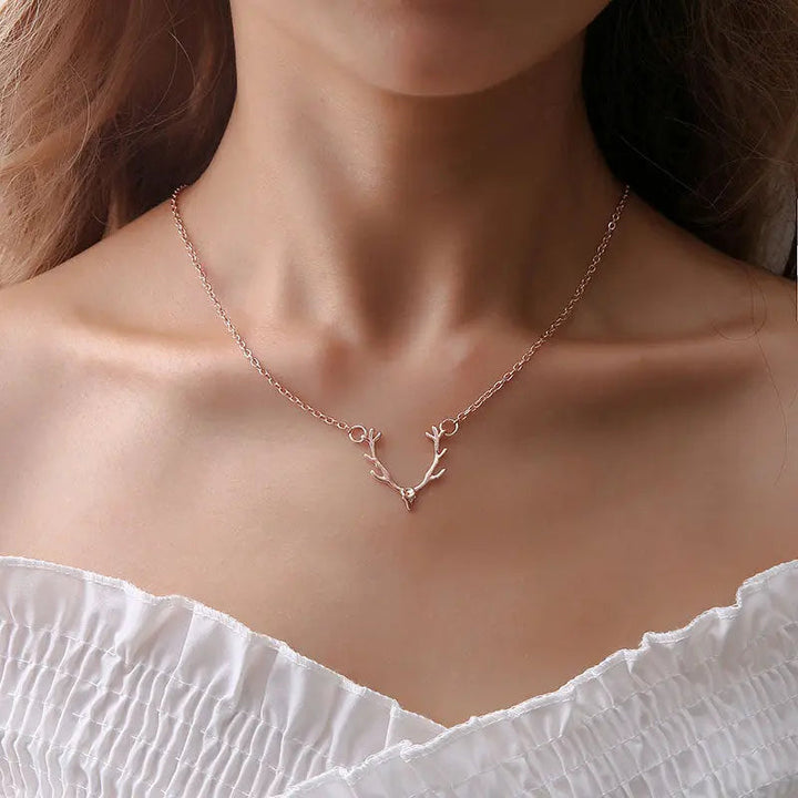 Deer Charm Necklace Gold - Salty Accessories