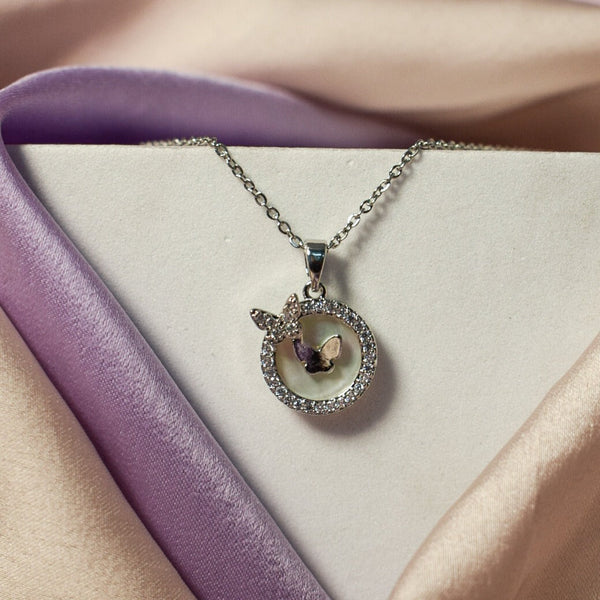 Delicate Gilded Charm Silver Necklace