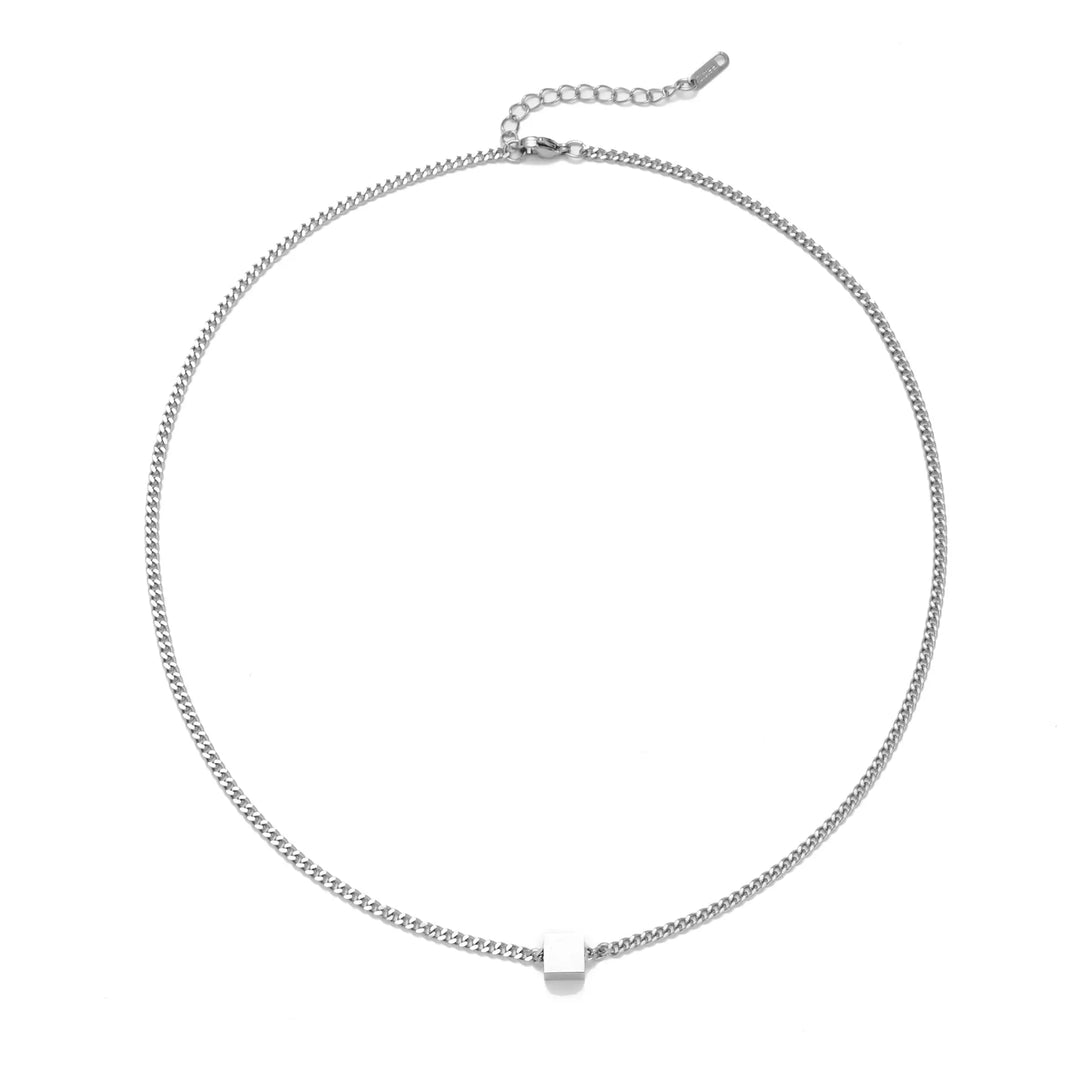 Demeter Cubic Silver Metal Chain - Salty Accessories