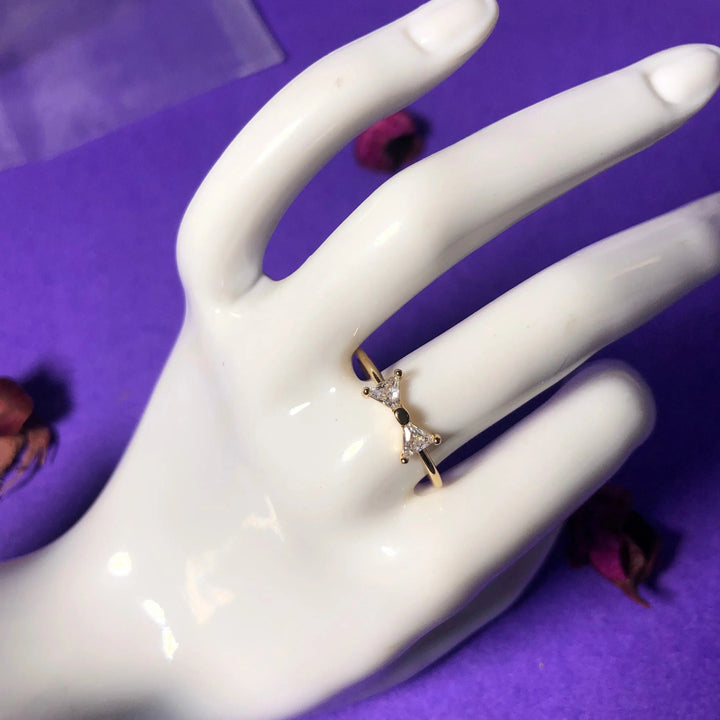 Diamond Bow Ring - Salty Accessories