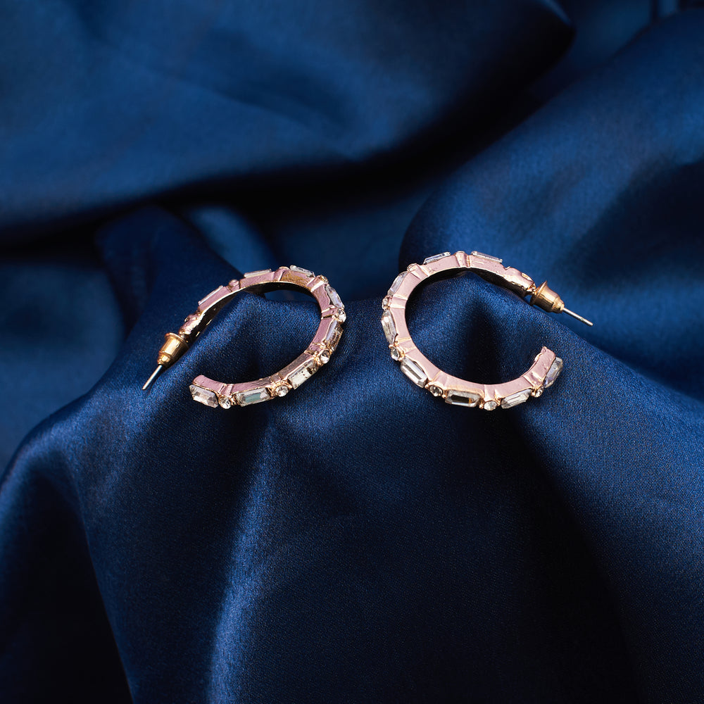 Diamond-Cut Golden Hoops Salty