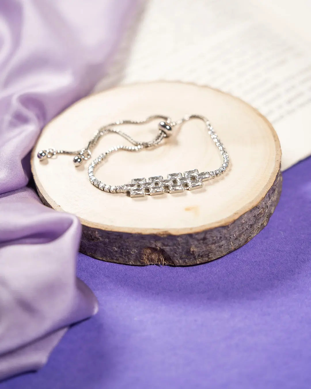 Diamond Filled Bracelet - Silver - Salty Accessories
