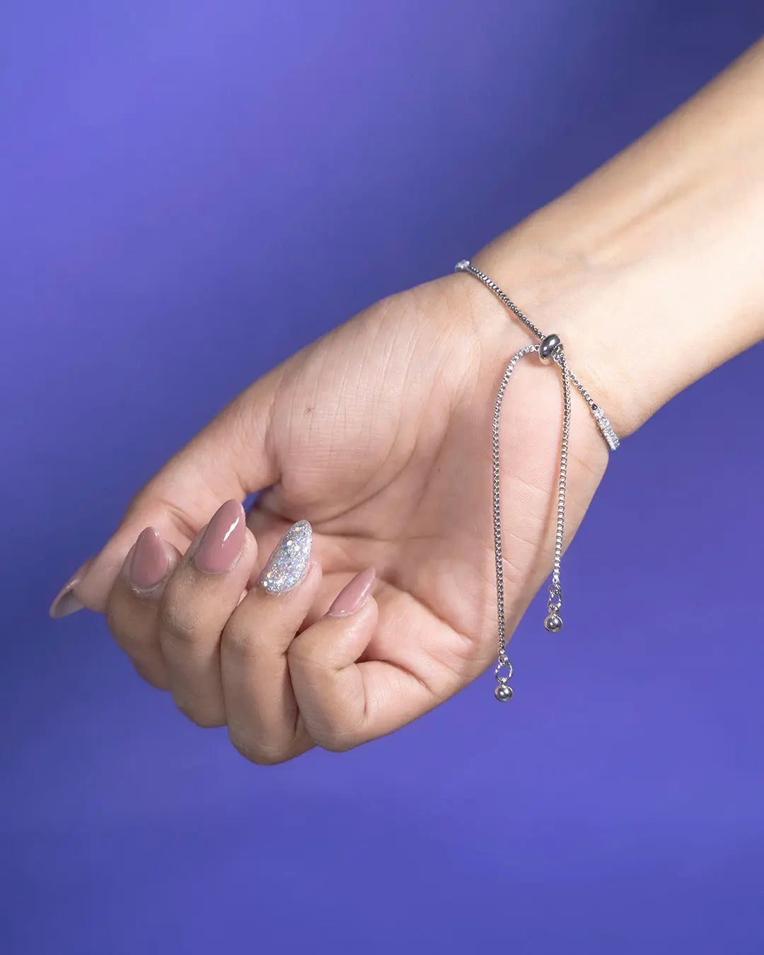 Diamond Filled Bracelet - Silver - Salty Accessories