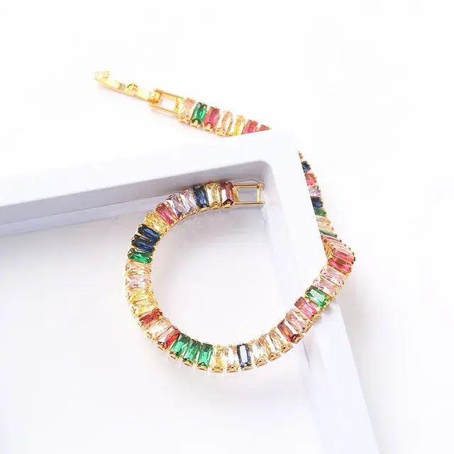 Diamond Jazzy Tennis Bracelet - Salty Accessories