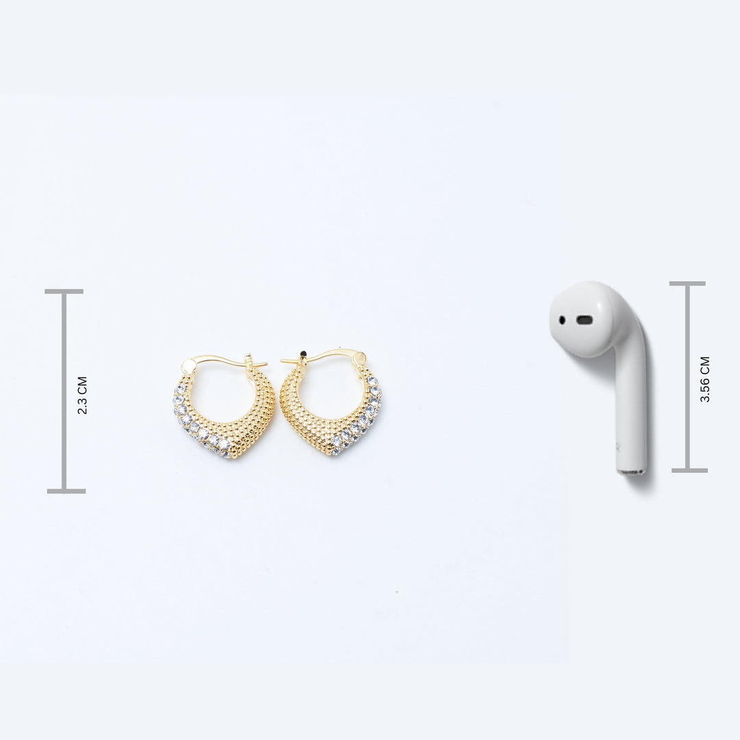 Diamond Blossom Elegance Hoops - Salty Accessories