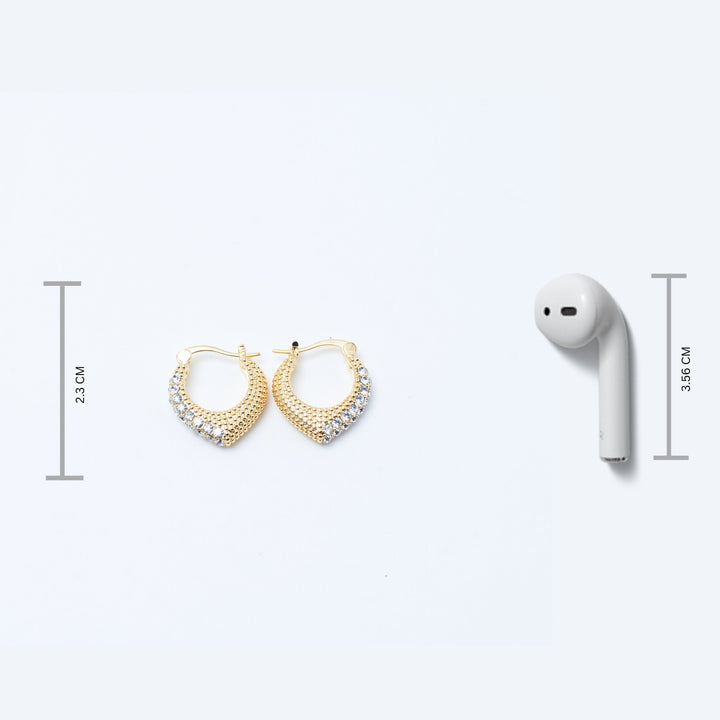 Diamond Blossom Elegance Hoops - Salty Accessories