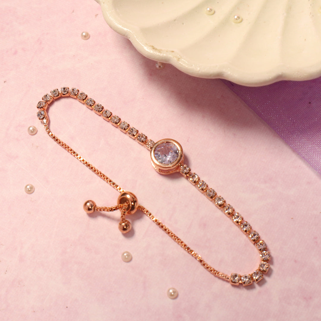 Diamond Essence Minimalist Bracelet - Rose Gold - Salty Accessories
