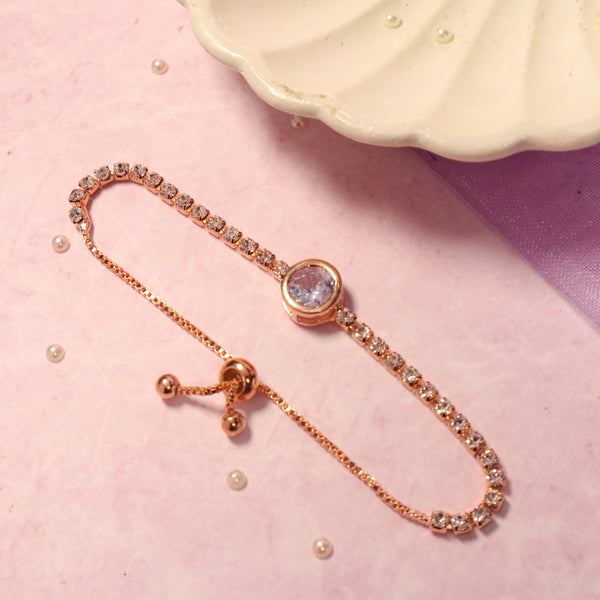Diamond Essence Minimalist Bracelet - Rose Gold
