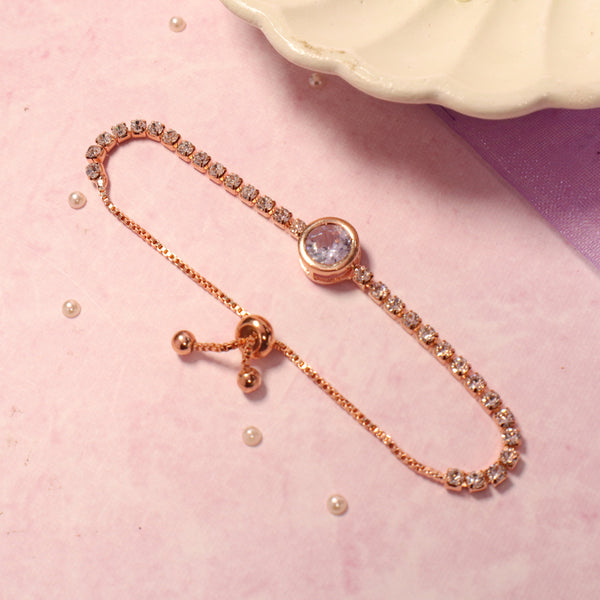 Diamond Essence Minimalist Bracelet - Rose Gold