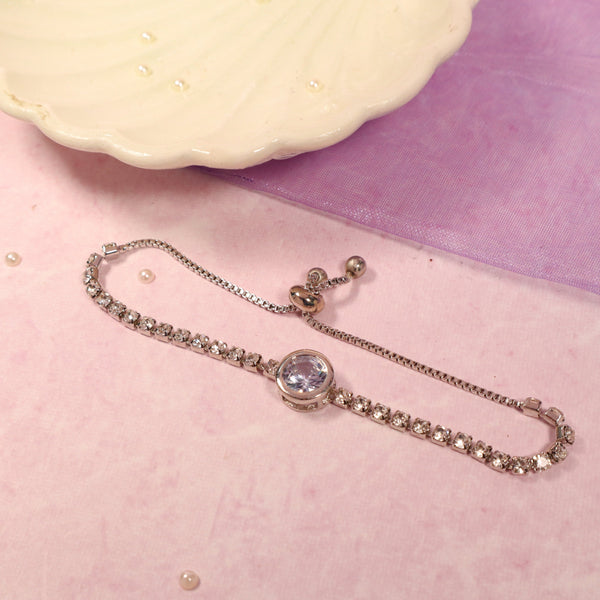 Diamond Essence Minimalist Bracelet - Silver