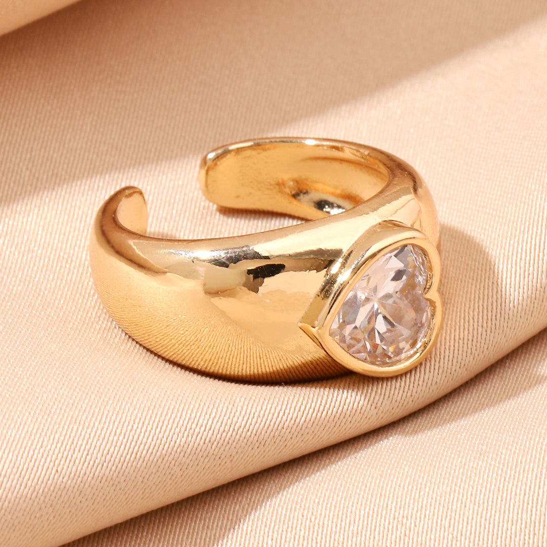Diamond Heart Gold Ring | Salty
