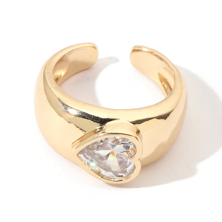 Diamond Heart Gold Ring | Salty