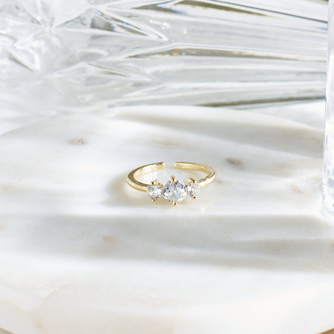 Diamond Knots Golden Ring - Salty Accessories