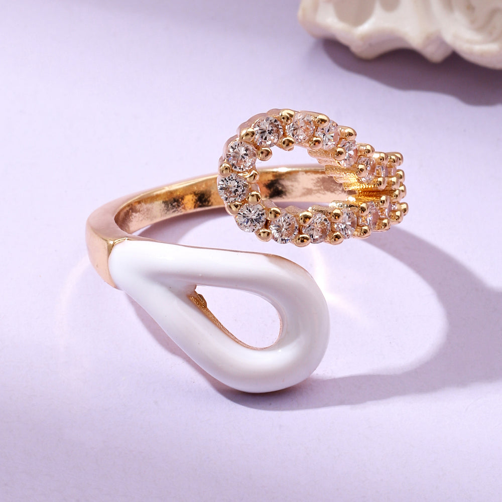 Diamond Loop Gold Ring | Salty