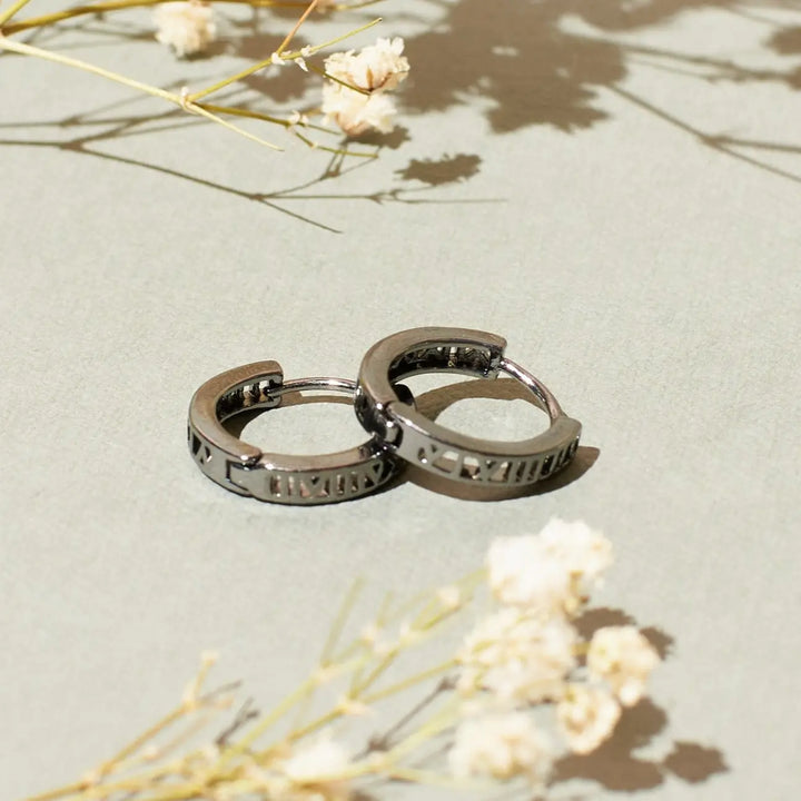 Drake Black Hoops - Salty Accessories