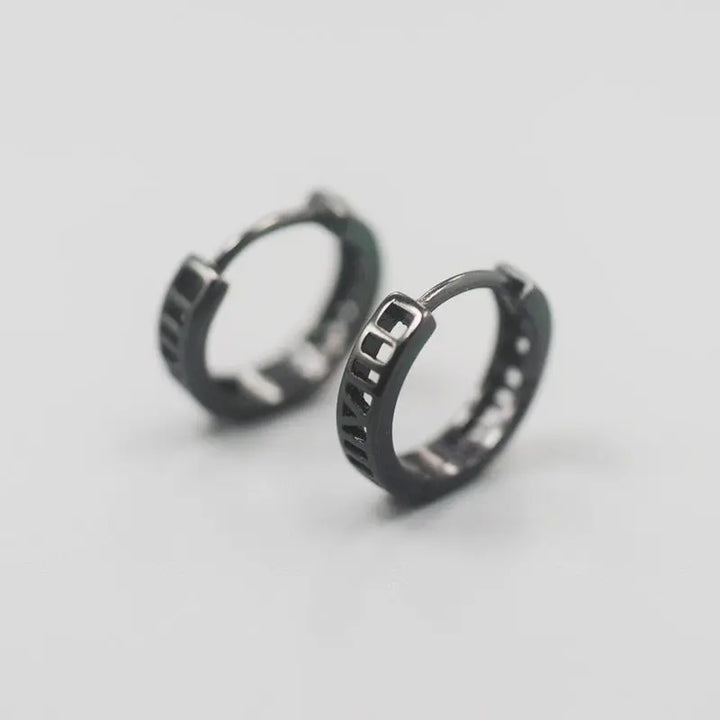 Drake Black Hoops - Salty Accessories