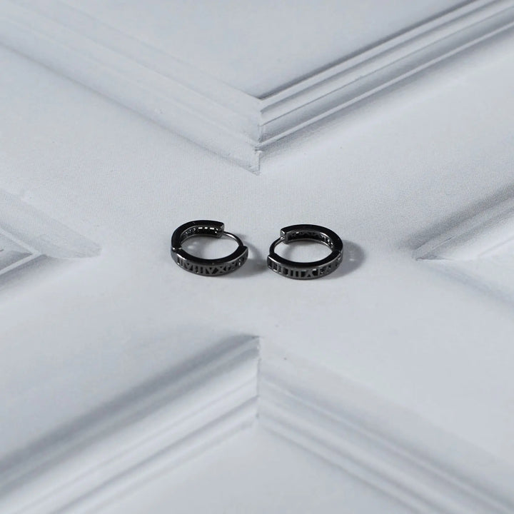 Drake Black Hoops - Salty Accessories