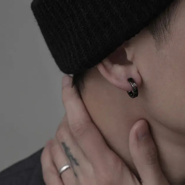 Drake Black Hoops - Salty Accessories