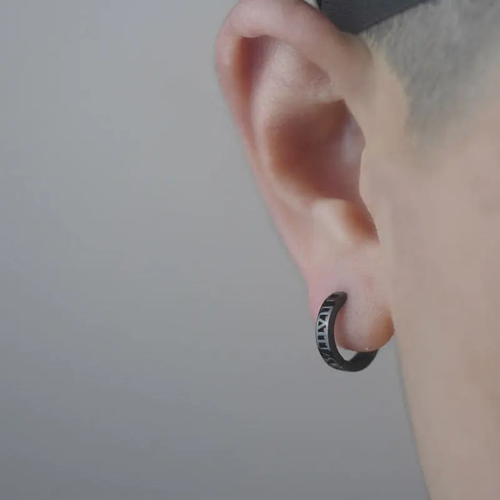 Drake Black Hoops - Salty Accessories