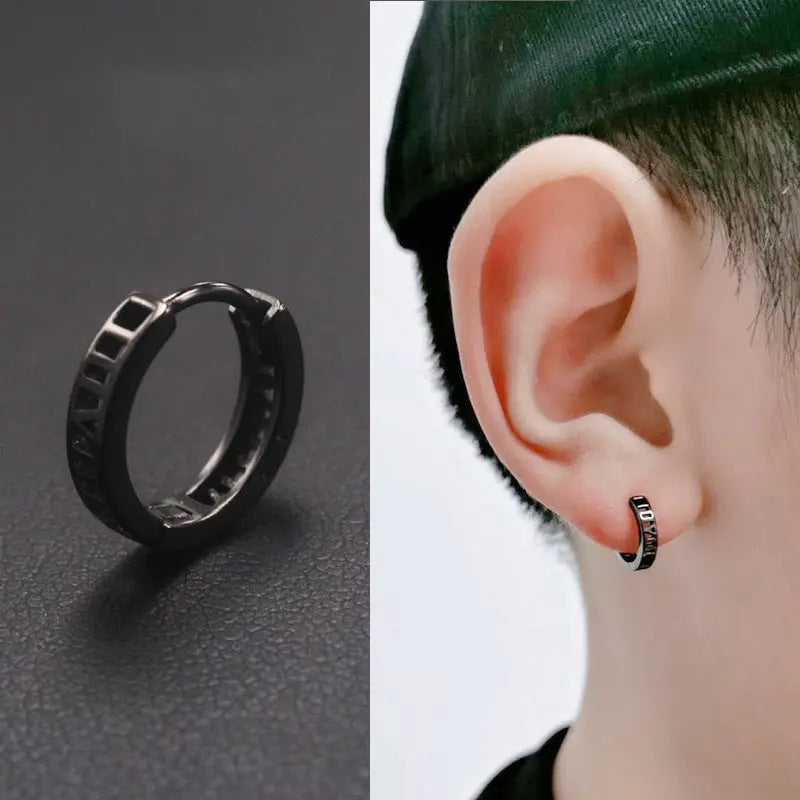 Drake Black Hoops - Salty Accessories