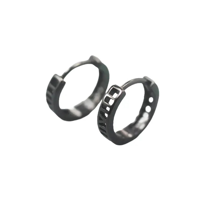Drake Black Hoops - Salty Accessories