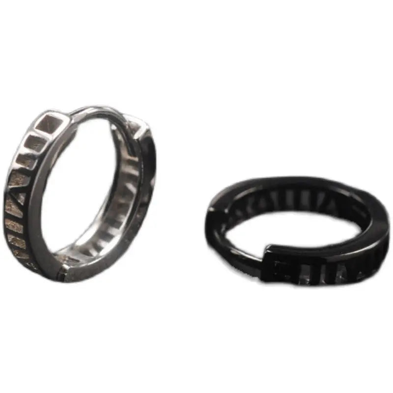 Drake Black Hoops - Salty Accessories