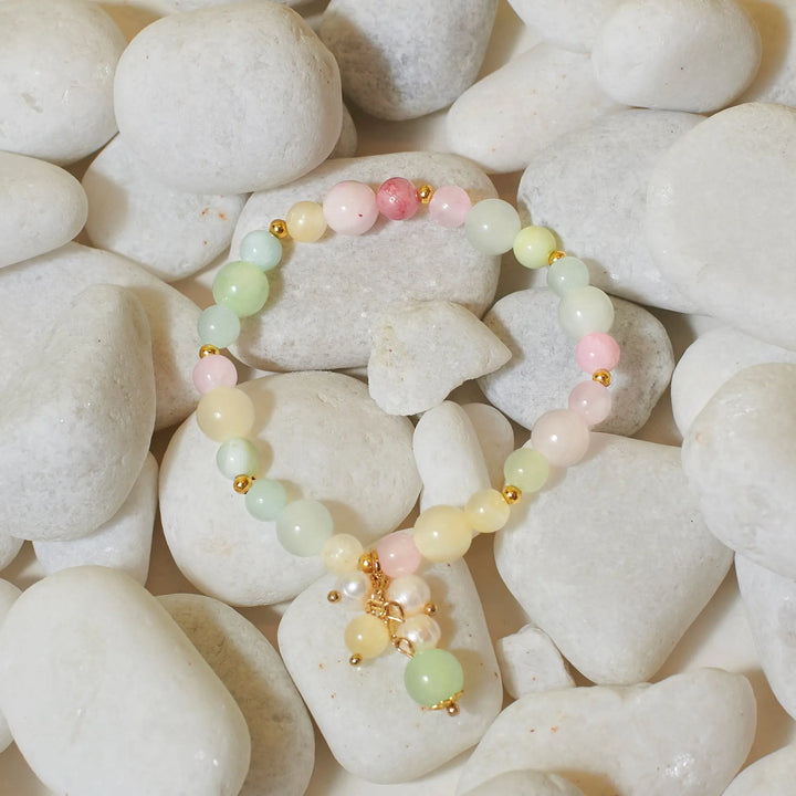 Dreamy Peach Natural Stone Band - Salty Accessories