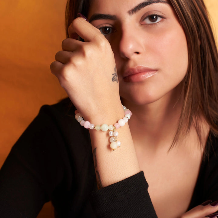 Dreamy Peach Natural Stone Band - Salty Accessories