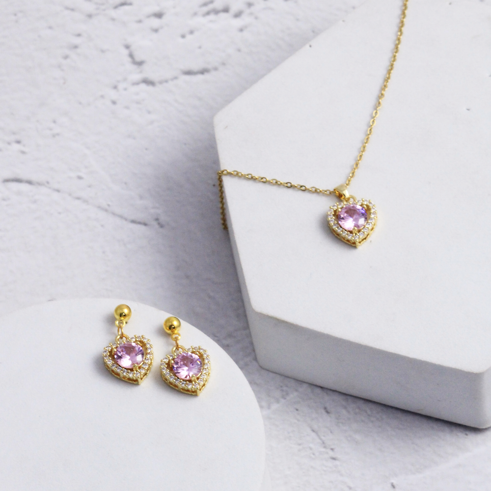 Dreamy Love Earrings and Necklace Set