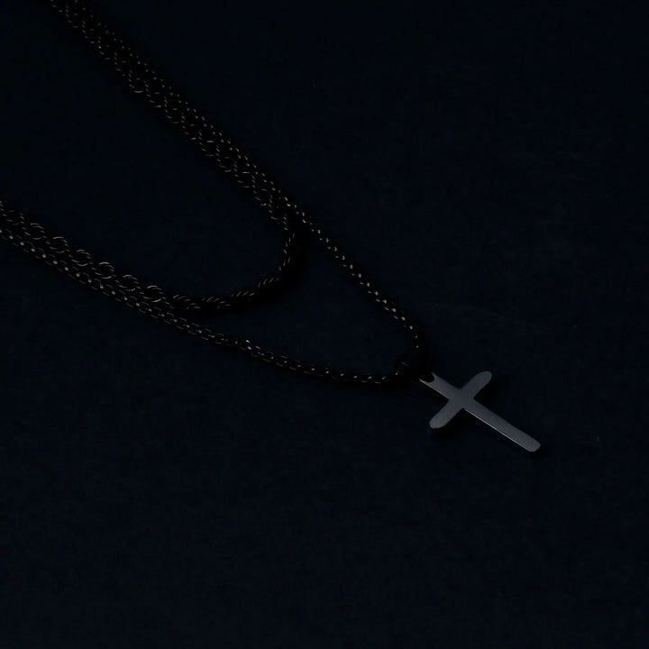 Dual Chic Black Cross Chain | Salty