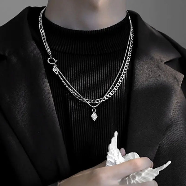 Dual Silver Stratum Chain