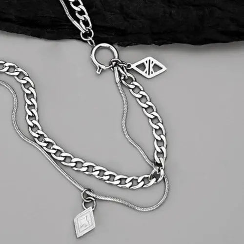 Dual Silver Stratum Chain - Salty Accessories