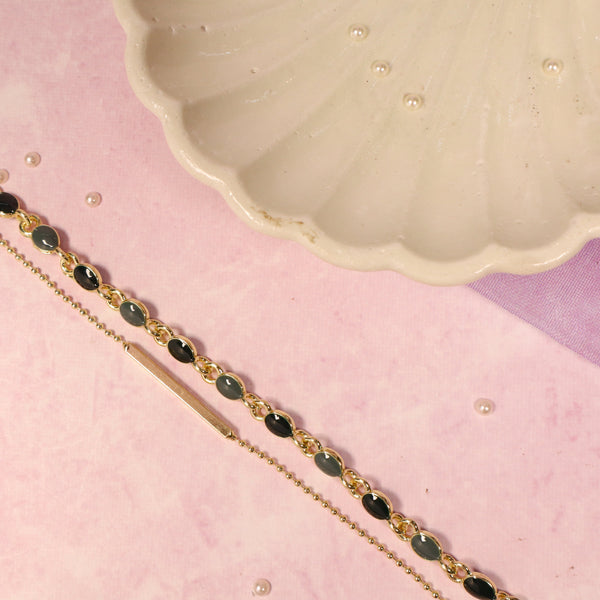 Dual Layer Gemstone Elegance Bracelet