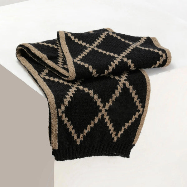 DualTone Chic Reversible Scarf - Black