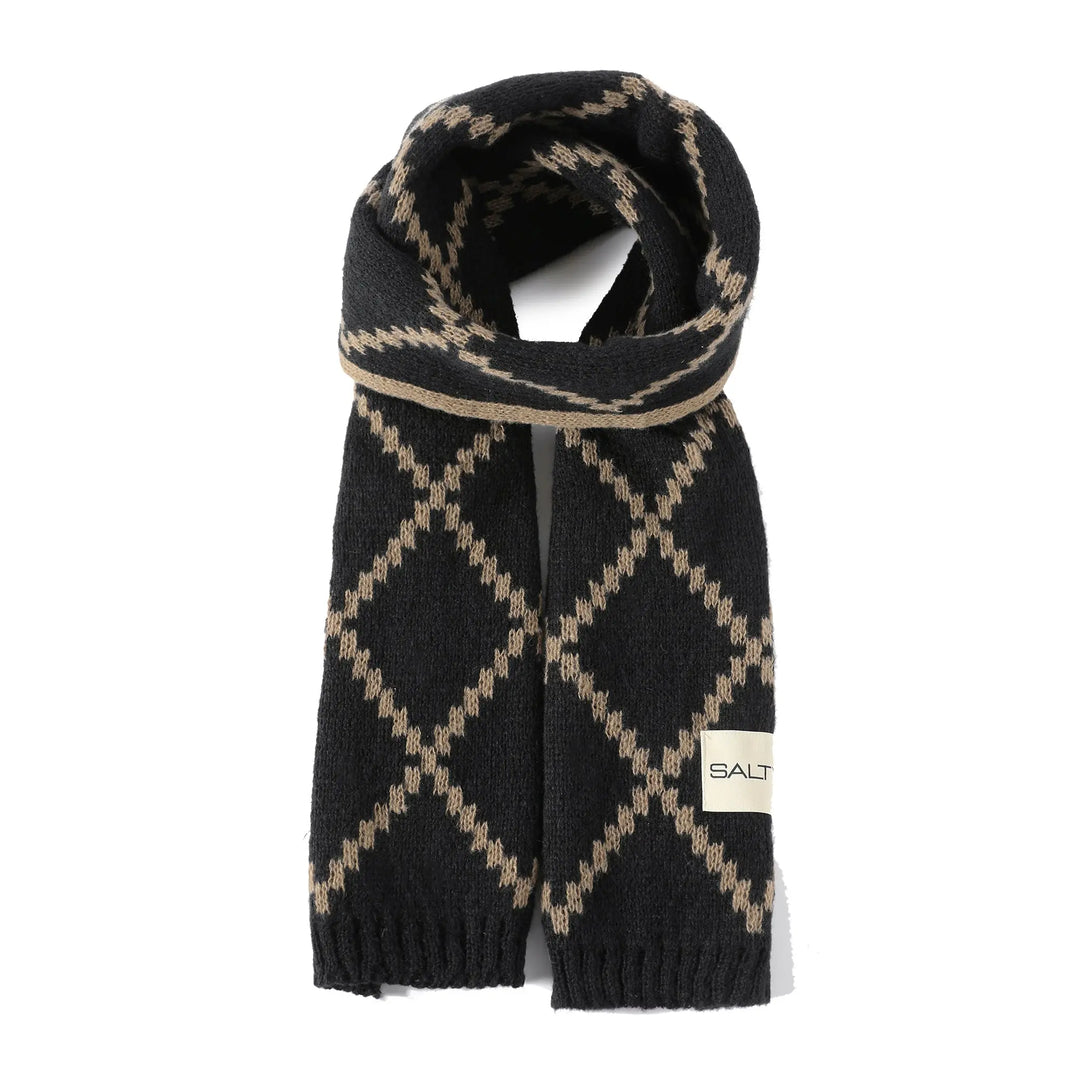 DualTone Chic Reversible Scarf For Him - Black | Salty