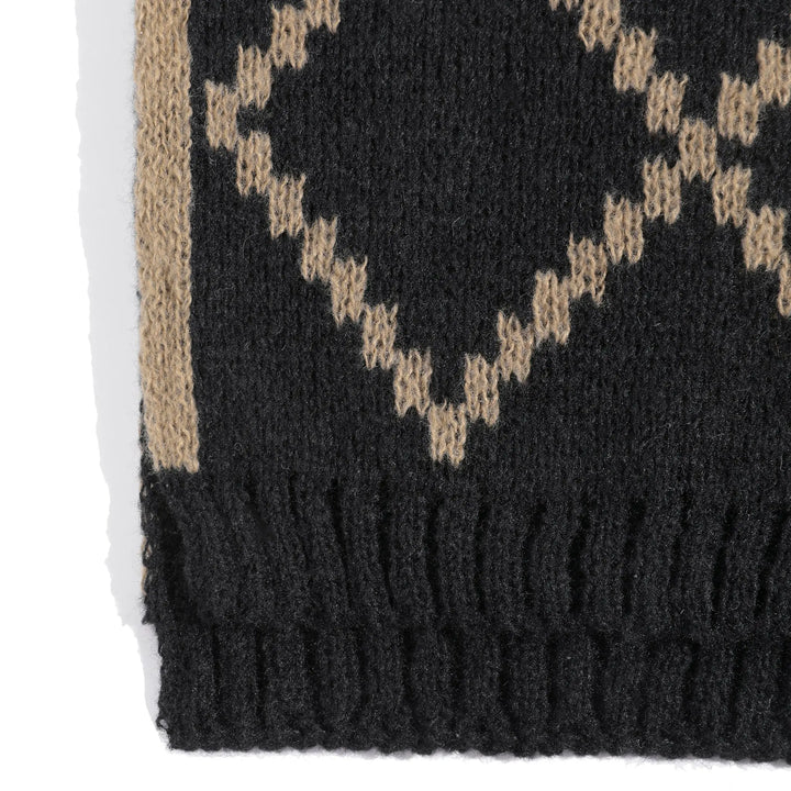 DualTone Chic Reversible Scarf For Him - Black | Salty