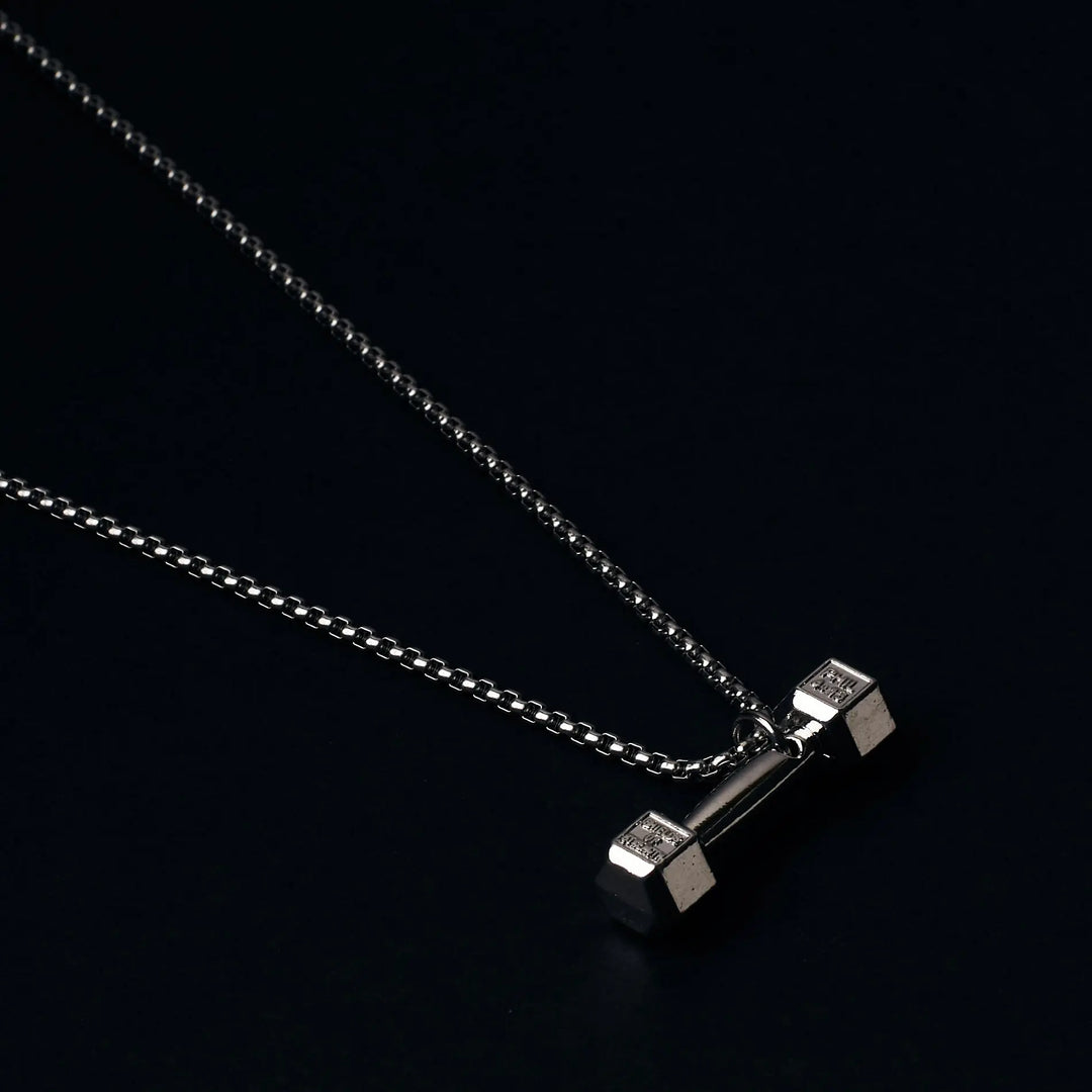 Dumbbell Silver Chain | Salty
