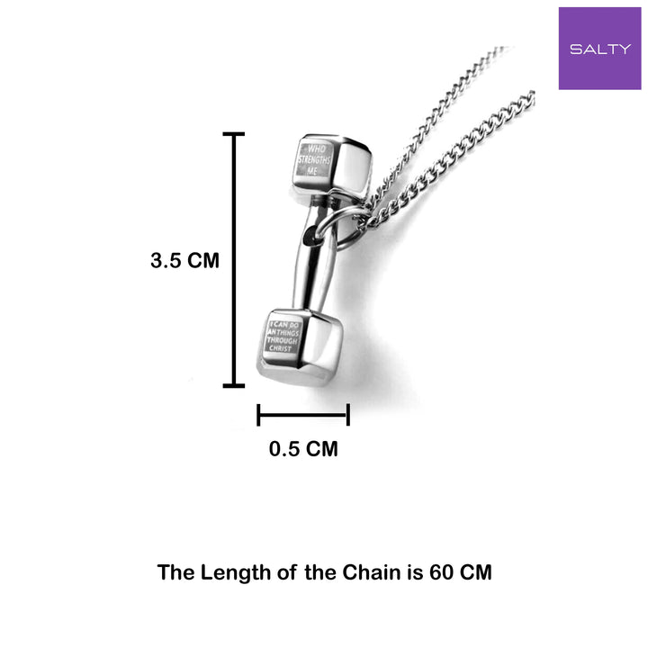 Dumbbell Silver Chain - Salty Accessories
