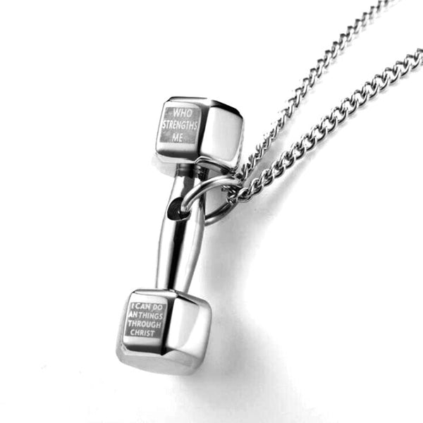 Dumbbell Silver Chain