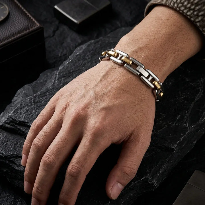 Duo Link Bracelet - Gold | Salty